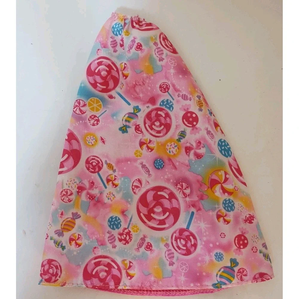 8 Pc Barbie Doll Clothes Lot Halter Dress Top Mermaid Baseball Metallic Lollipop